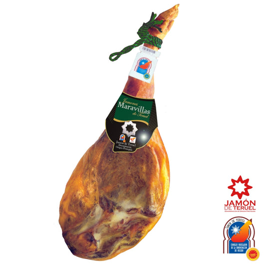 DOP Jamón de Teruel +20 månader – Hel skinka med ben (pata y piel)