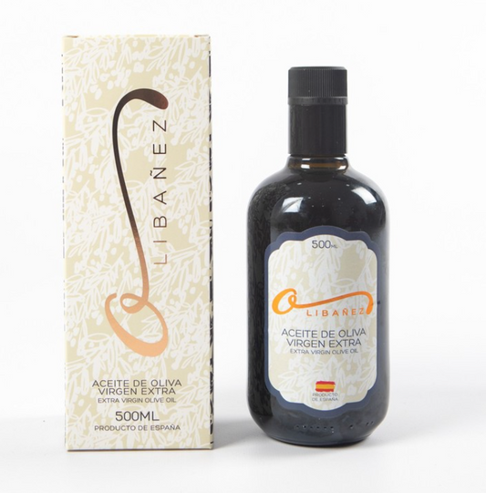 EXKLUSIV LIMITERAD UTGÅVA! OLIBAÑEZ – Extra jungfru olivolja i elegant glasflaska 500 ml